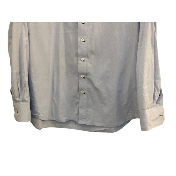 SEC 119 David Bowie Blue Casual Button Up Mens XL Embroidered Cuff Lightening - Picture 3 of 14